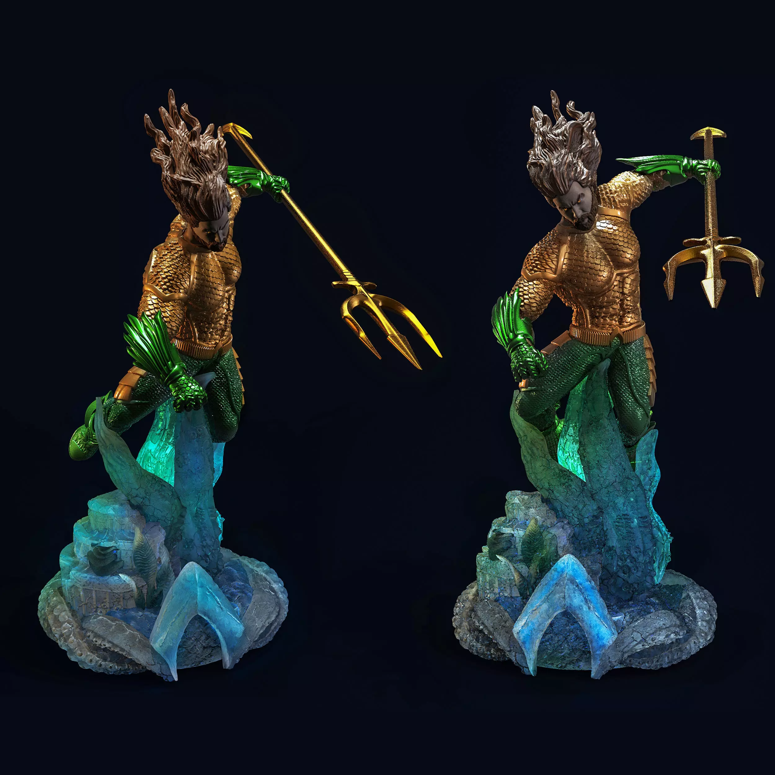 AQUAMAN octopus sculpture 3D print model_0