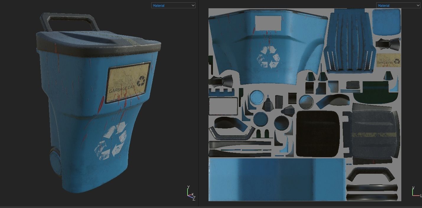 Trash can 3D model_9