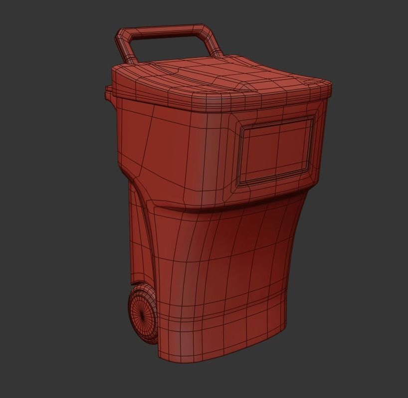 Trash can 3D model_4