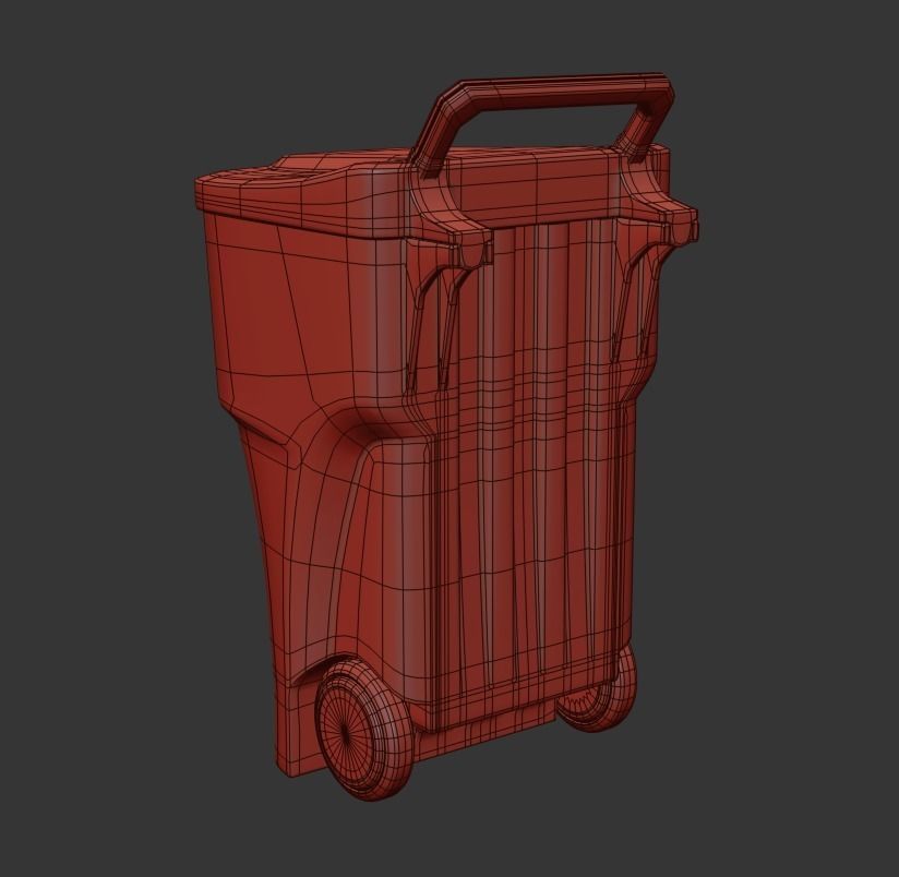 Trash can 3D model_6