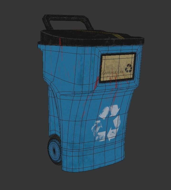 Trash can 3D model_7