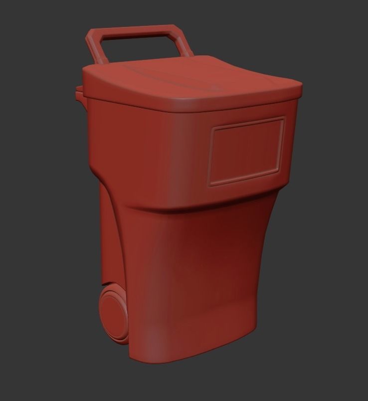 Trash can 3D model_3