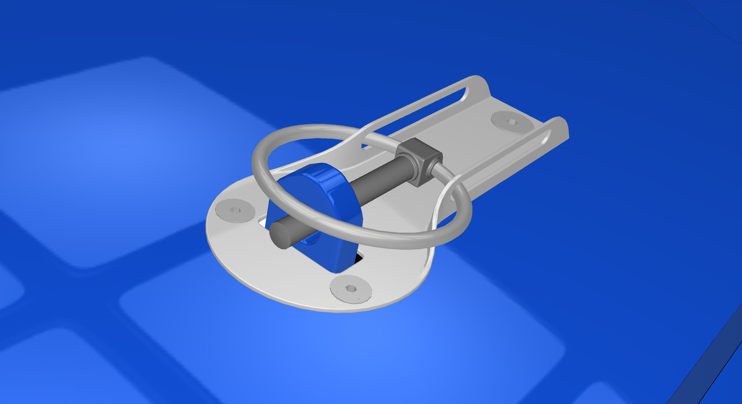 Bonnet racing locks 3D model_1