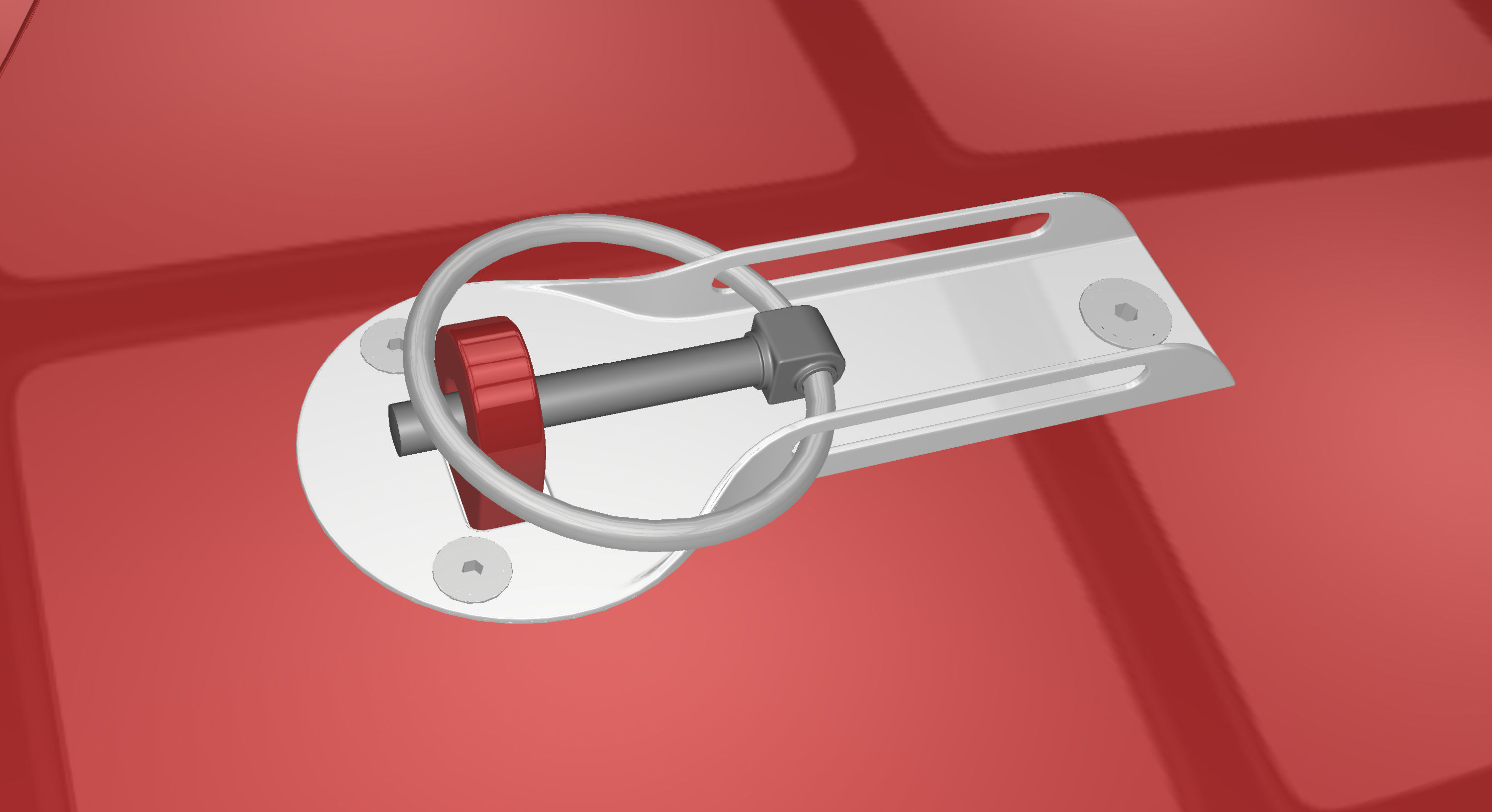 Bonnet racing locks 3D model_2