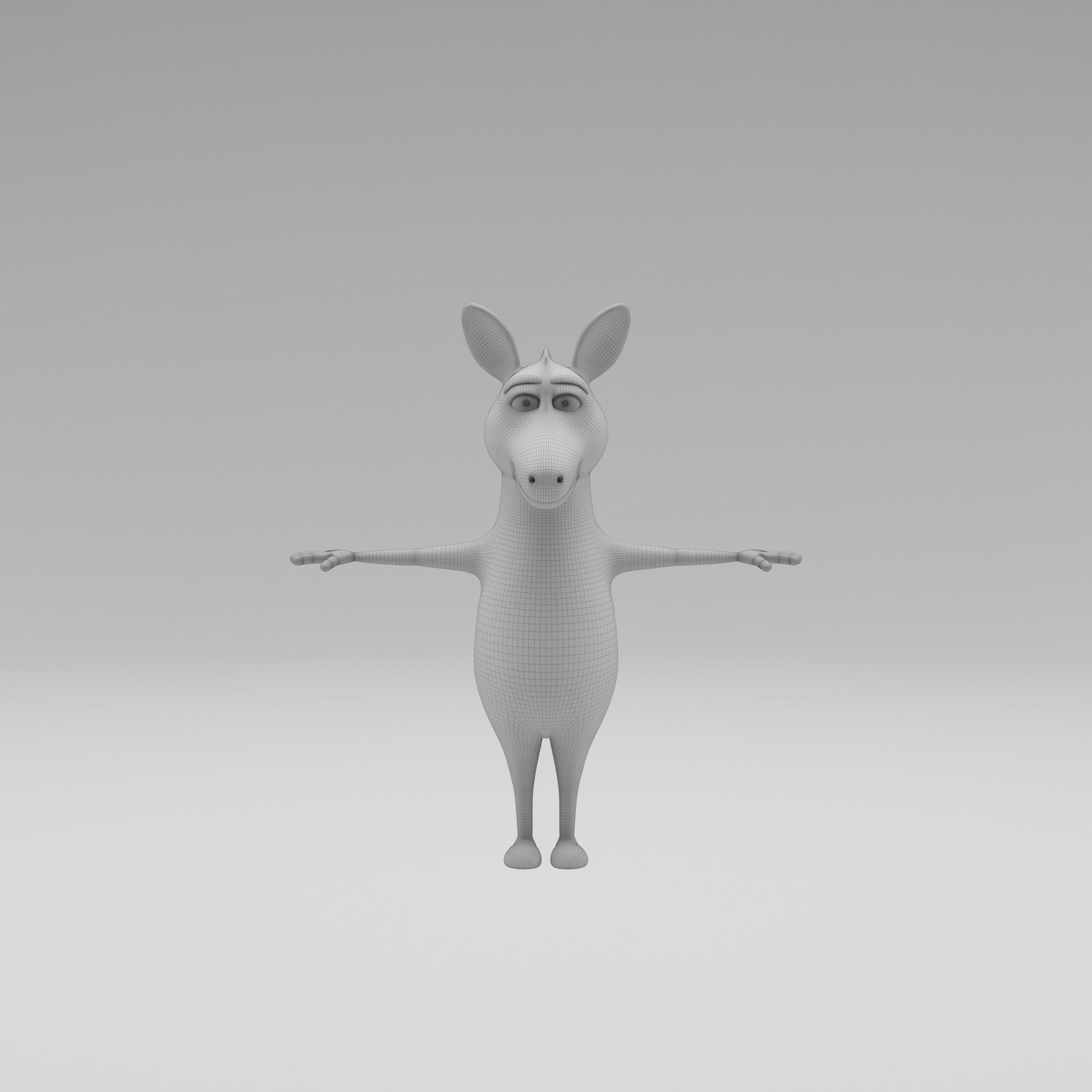 Zebra kangaroo 3D model_1