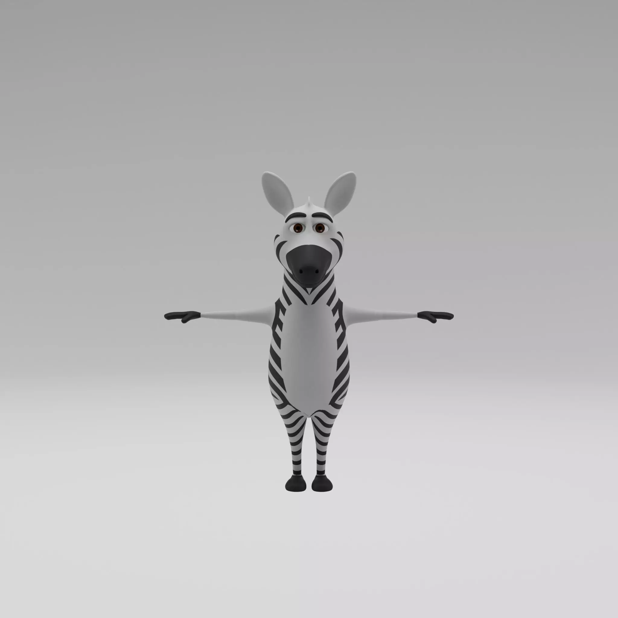 Zebra kangaroo 3D model_0