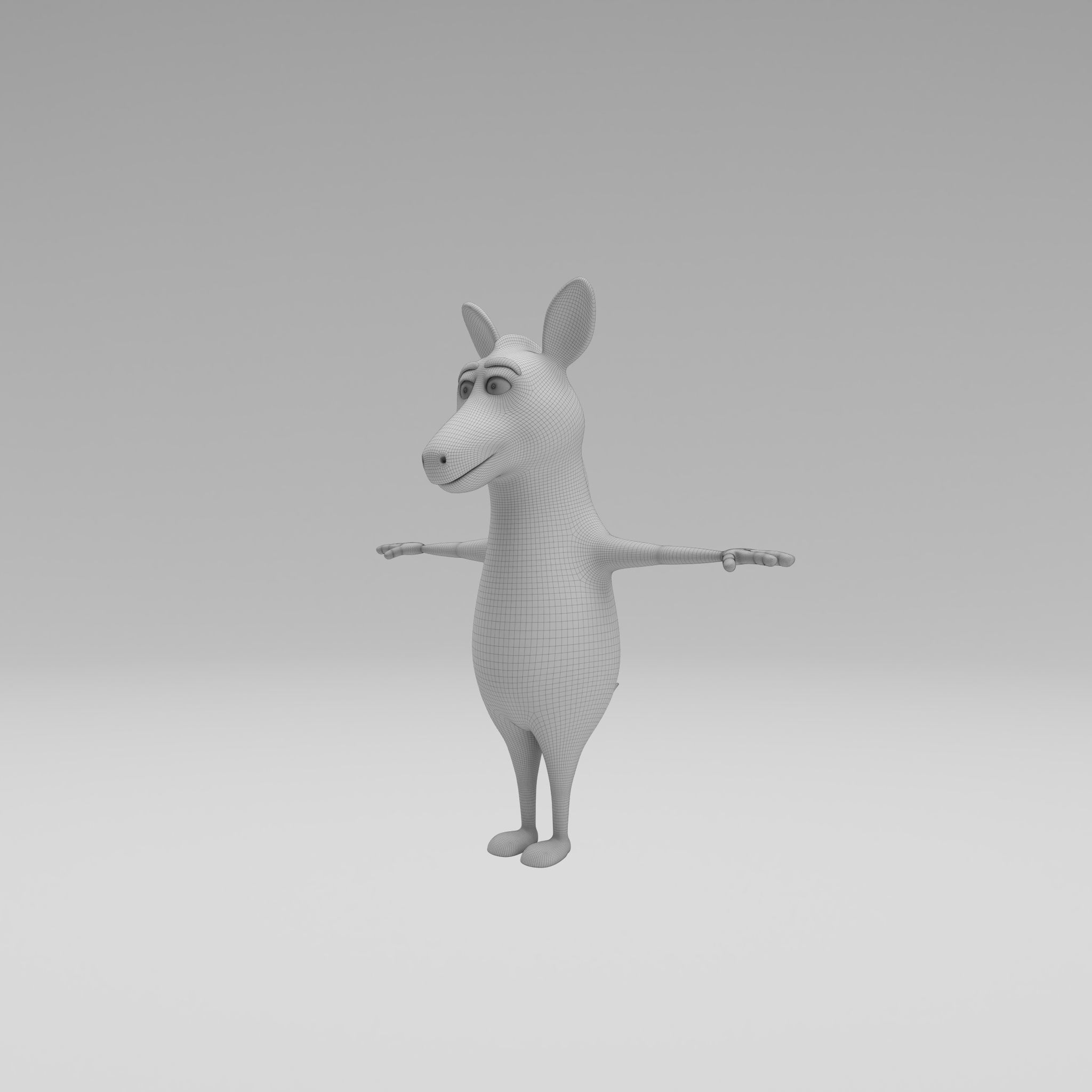 Zebra kangaroo 3D model_3