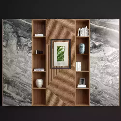Wood and  Marble Shelf 2