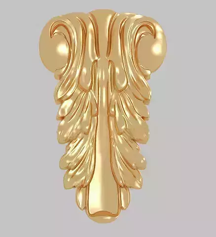 Classic 3D motifs inlaid with gold frame