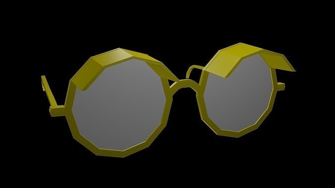 Low poly spectacles 1 Low-poly 3D model