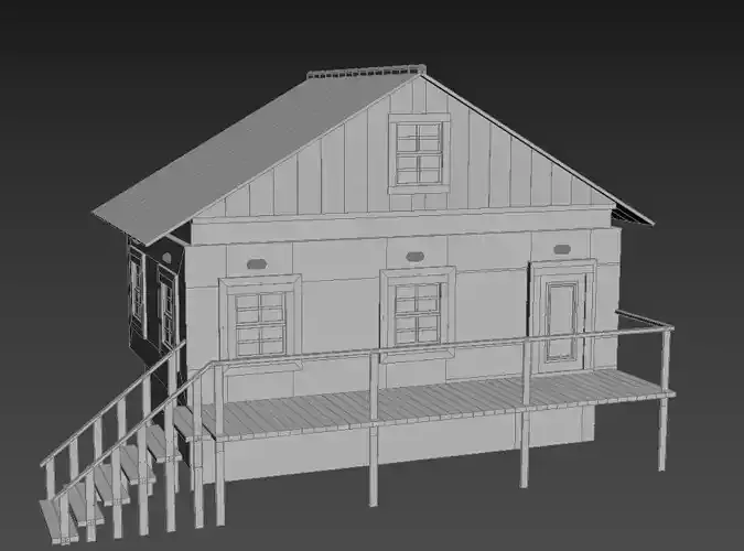 House with porch and stairs