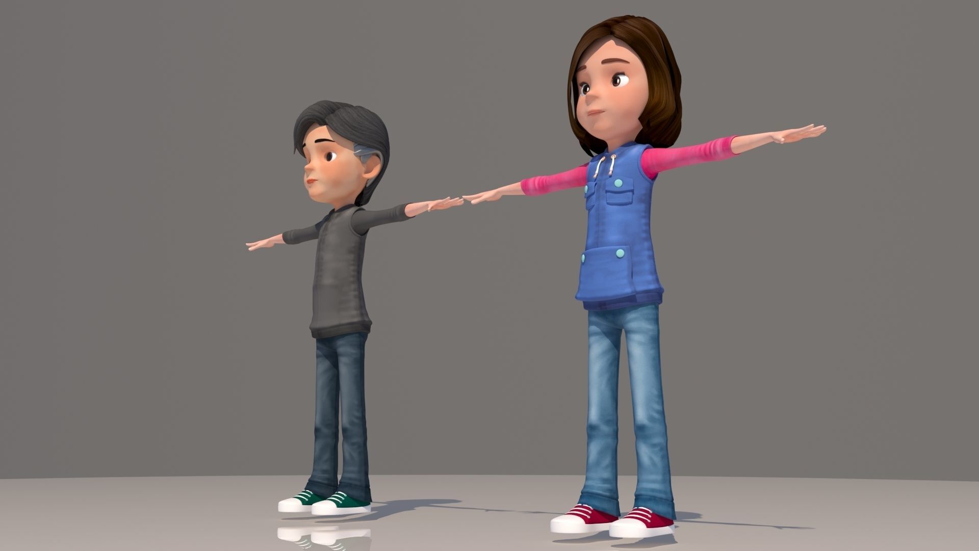 CARTOON CHARACTER BUNDLE 2 3D model_17