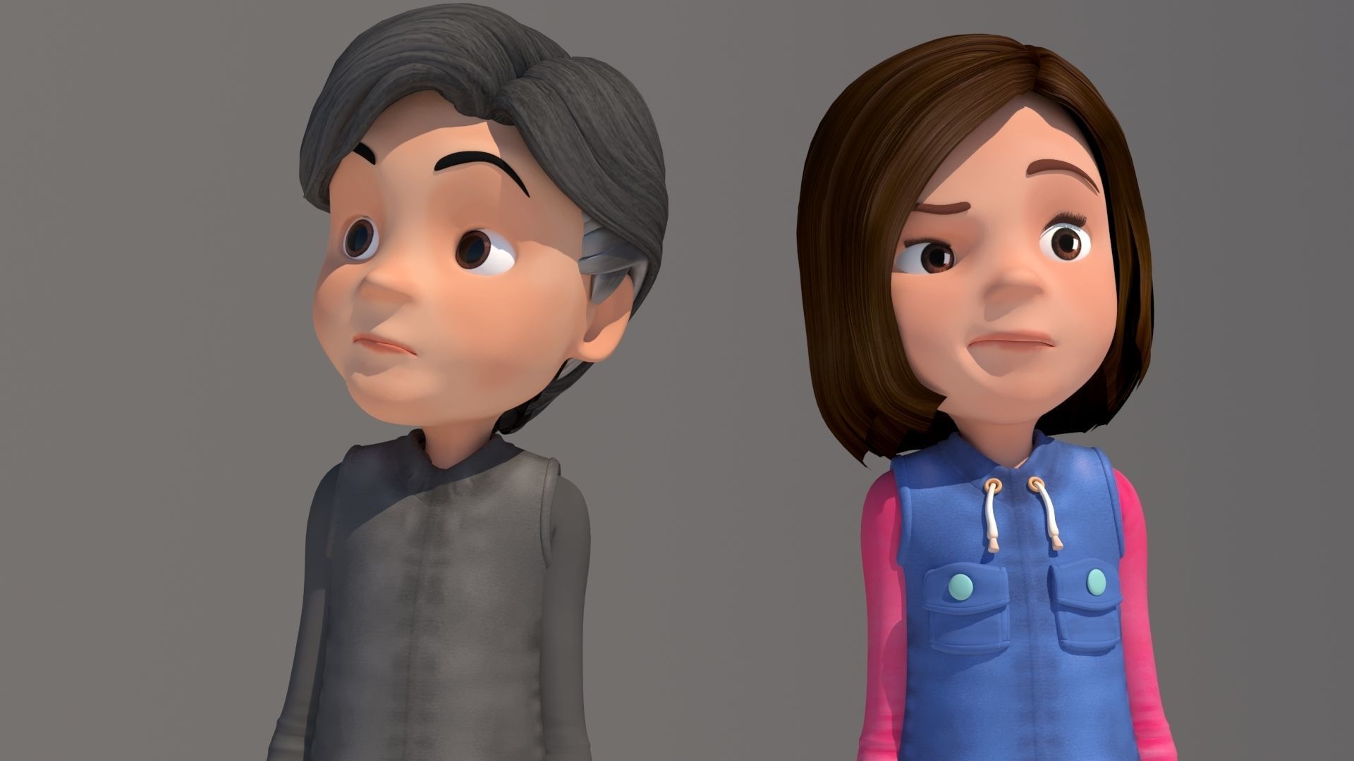 CARTOON CHARACTER BUNDLE 2 3D model_18