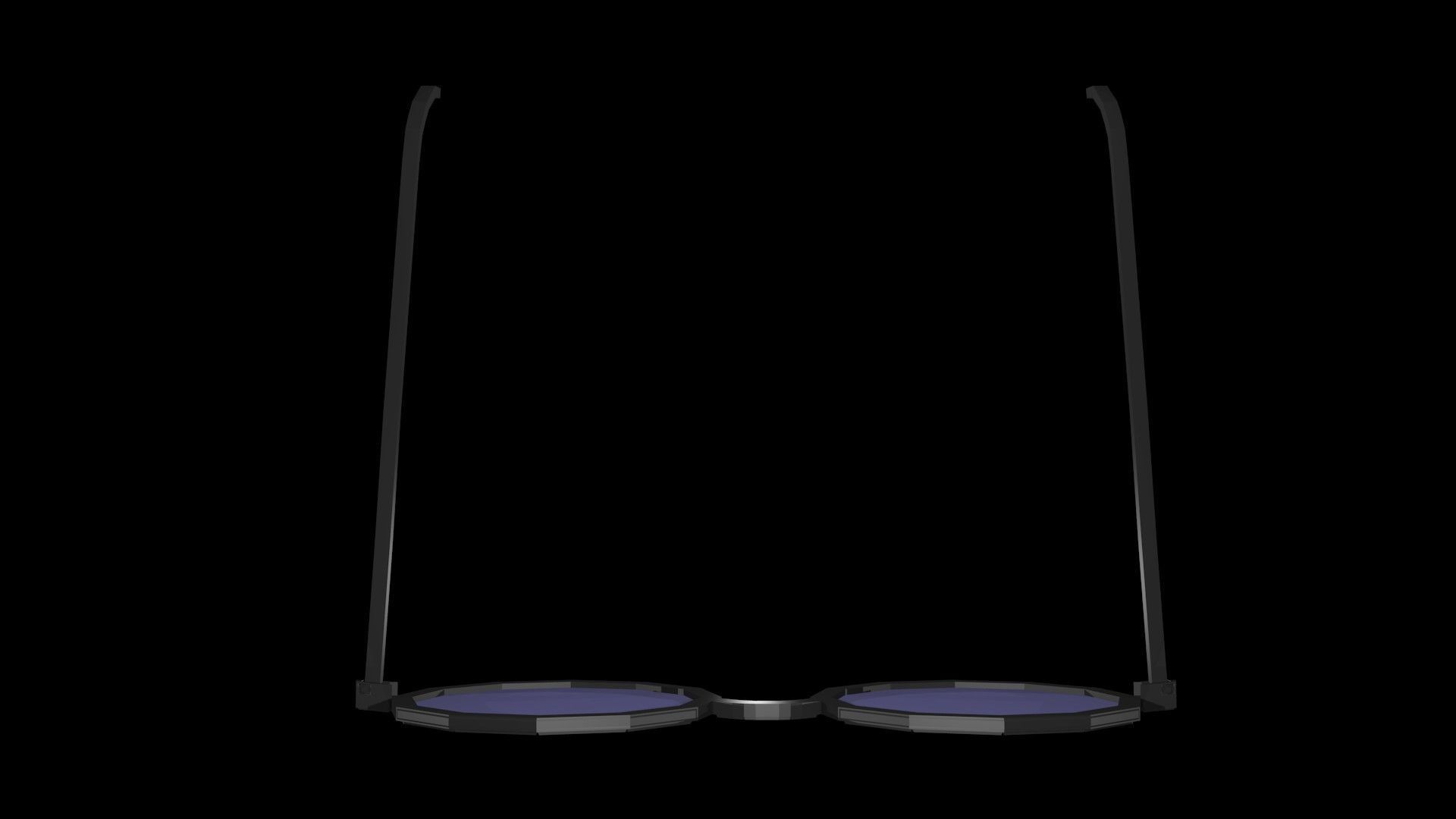 Low poly spectacles 2 Low-poly 3D model_6