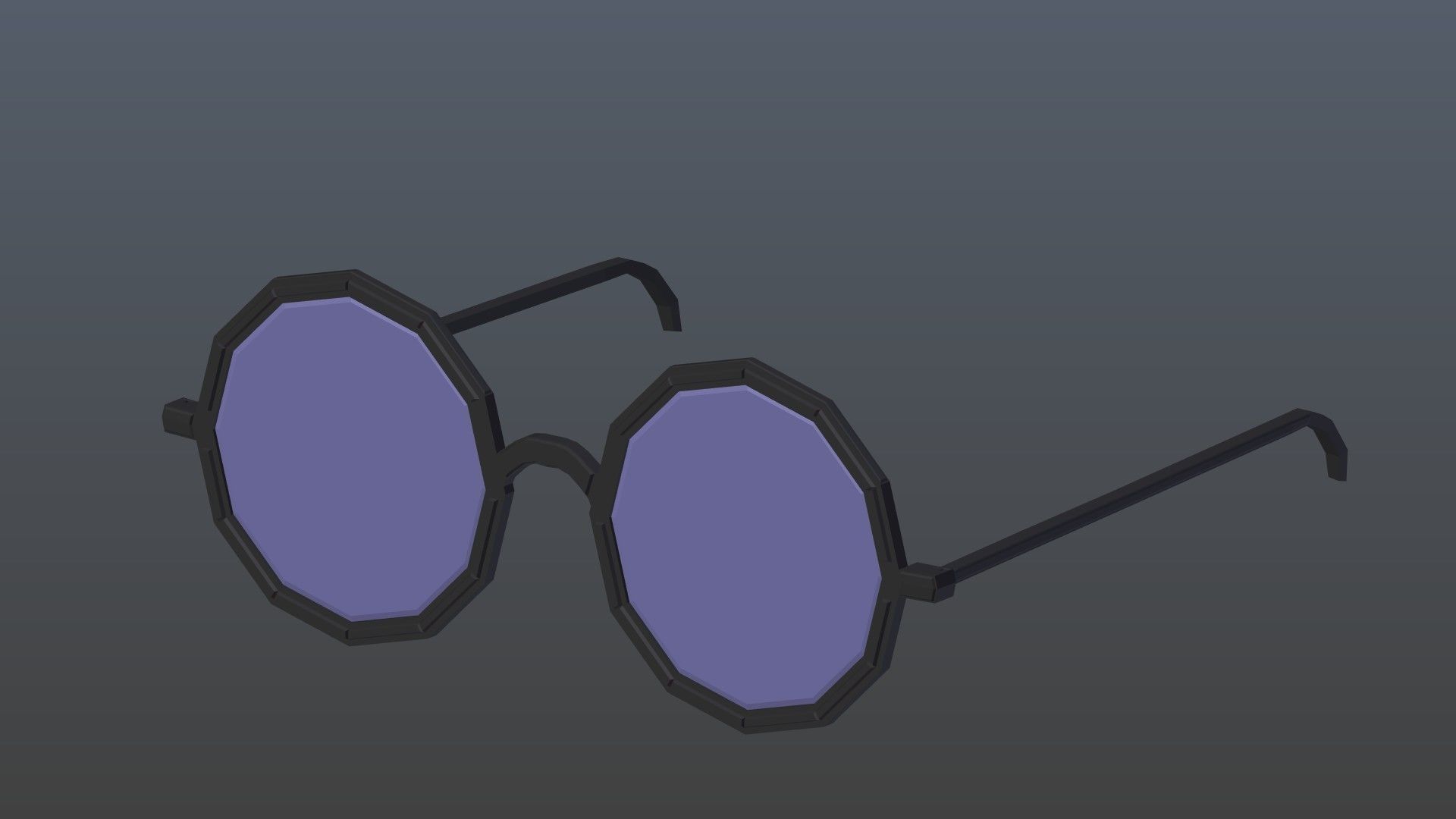 Low poly spectacles 2 Low-poly 3D model_10