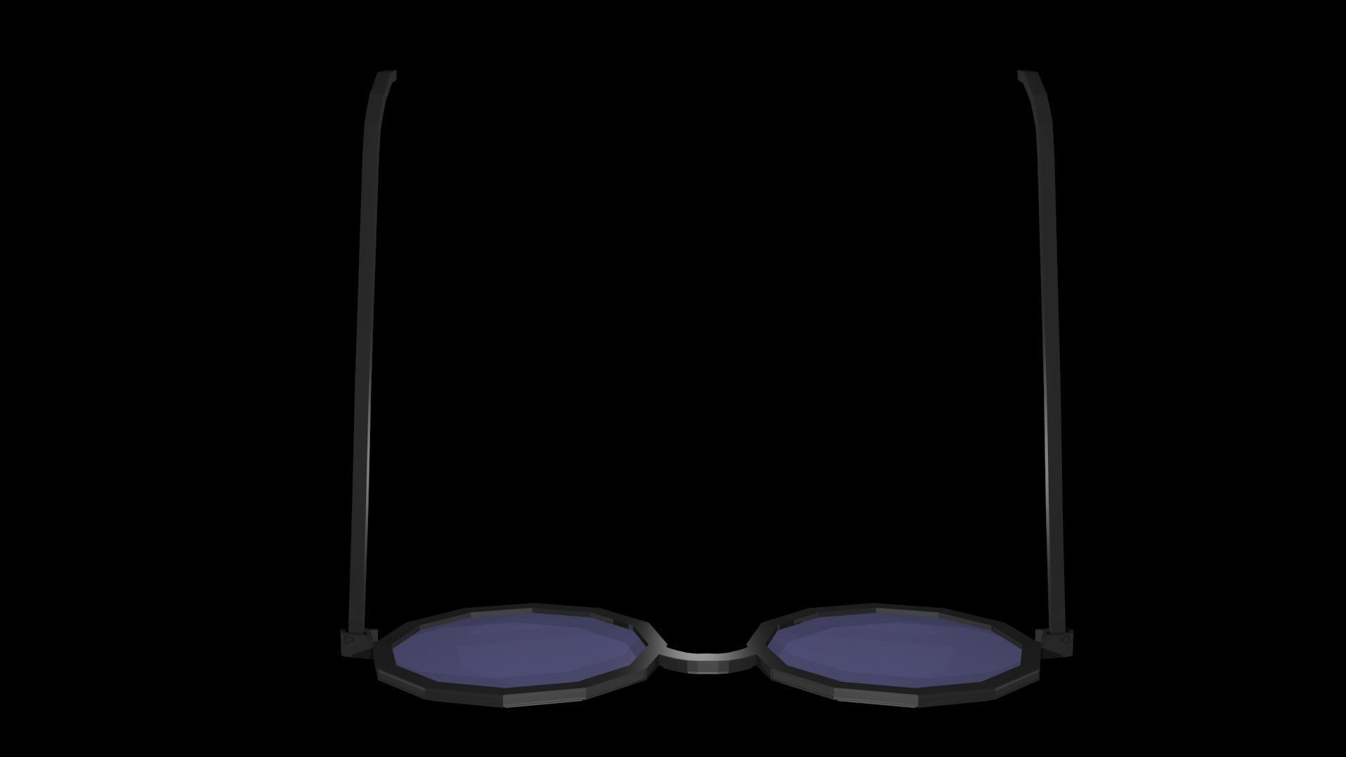 Low poly spectacles 2 Low-poly 3D model_8