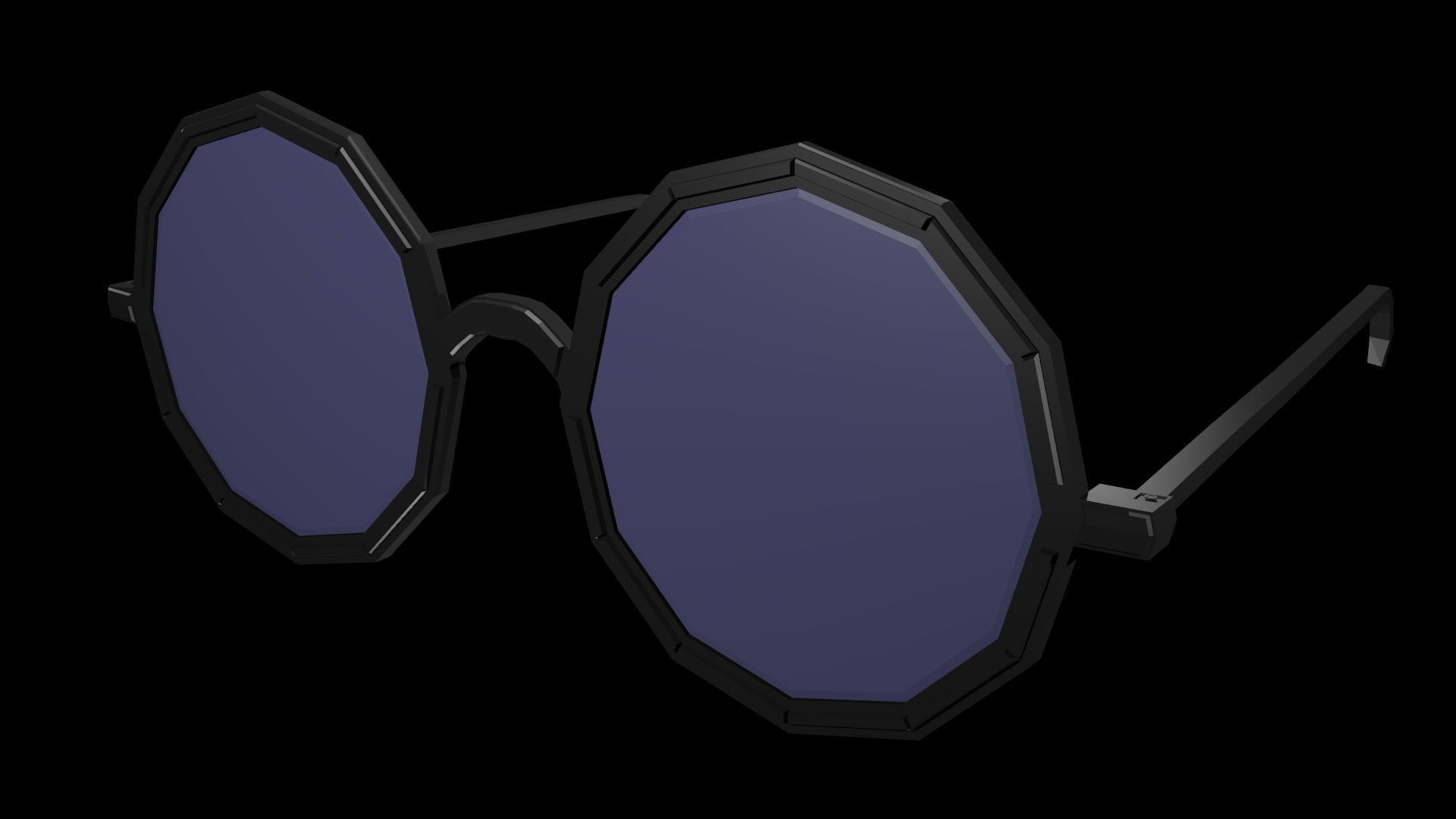 Low poly spectacles 2 Low-poly 3D model_2