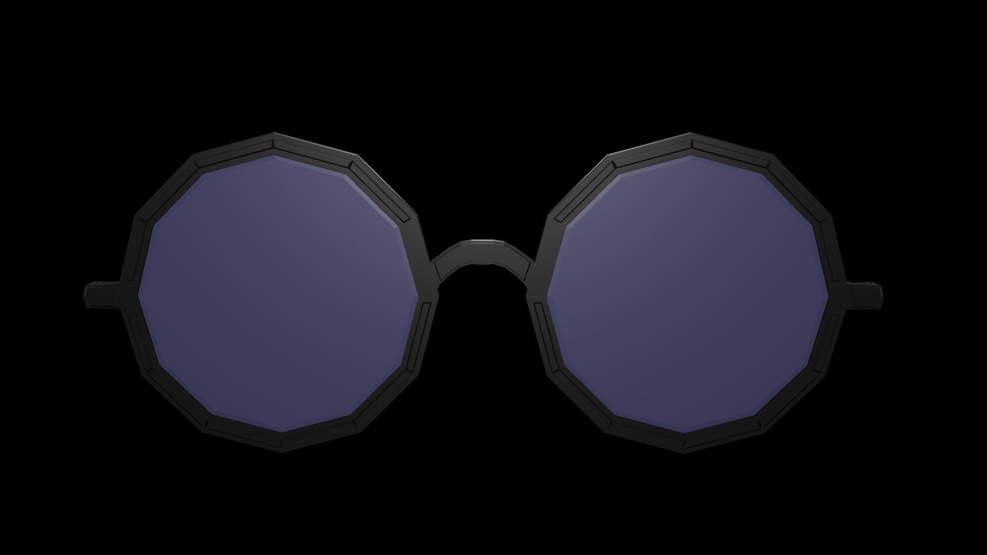 Low poly spectacles 2 Low-poly 3D model_3
