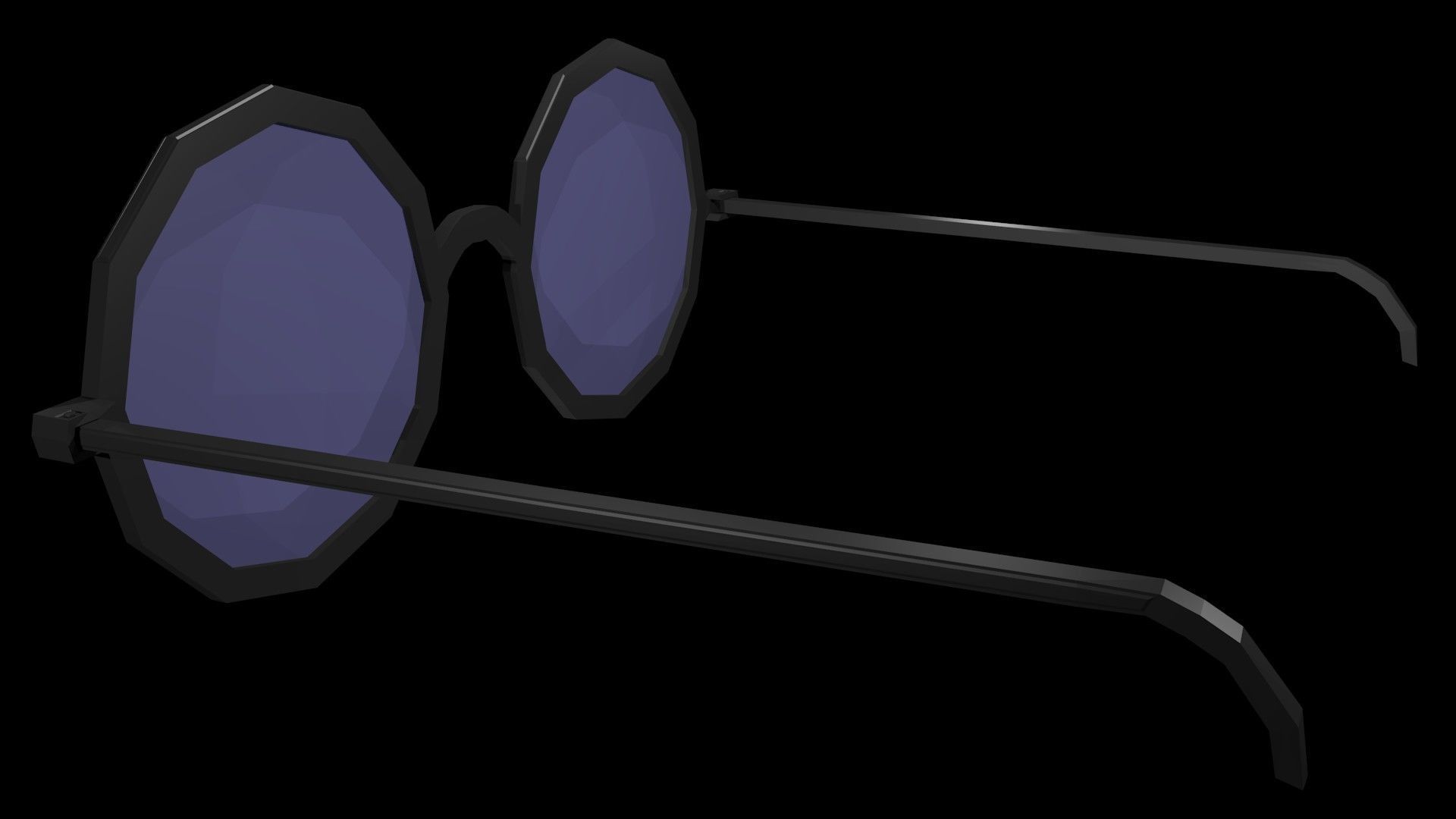 Low poly spectacles 2 Low-poly 3D model_4