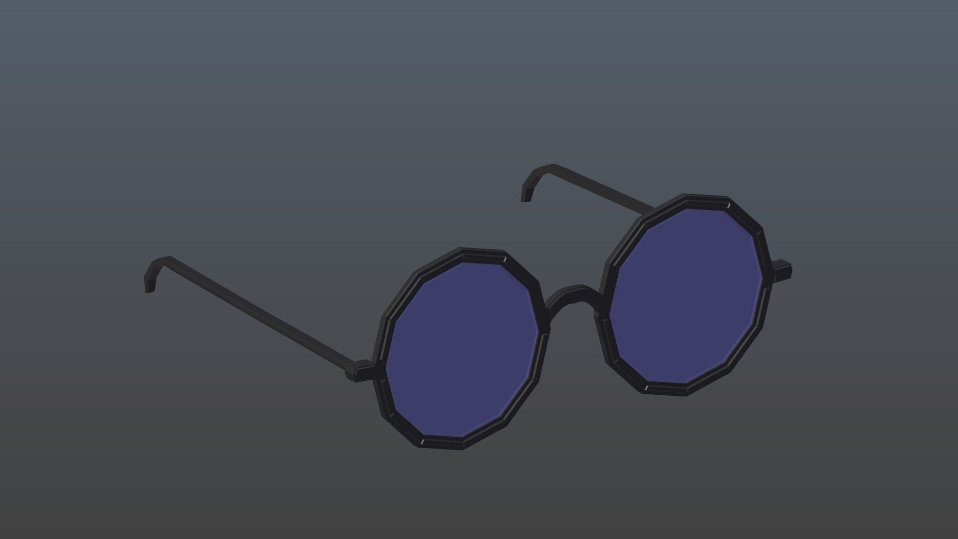 Low poly spectacles 2 Low-poly 3D model_5