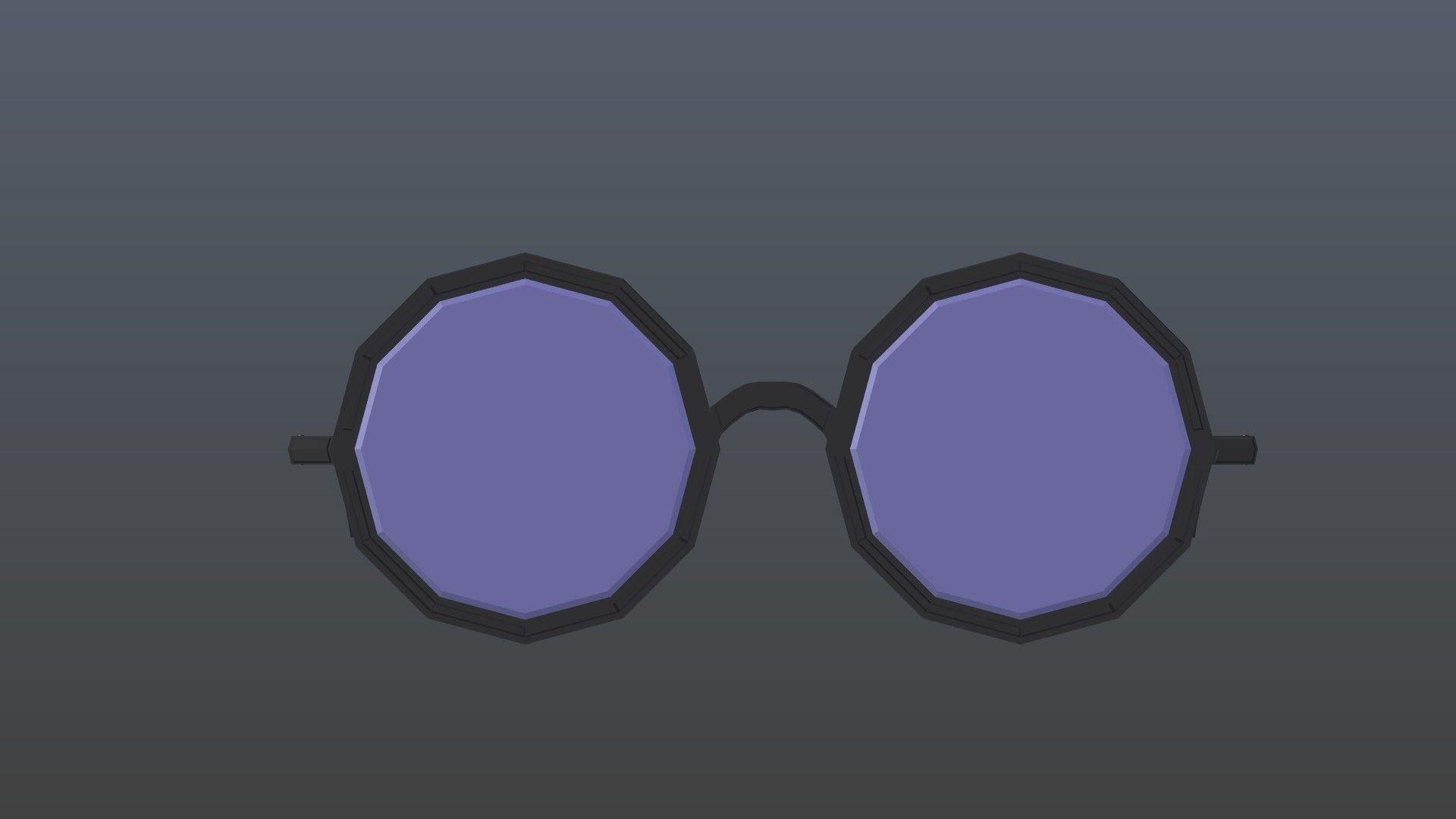 Low poly spectacles 2 Low-poly 3D model_9
