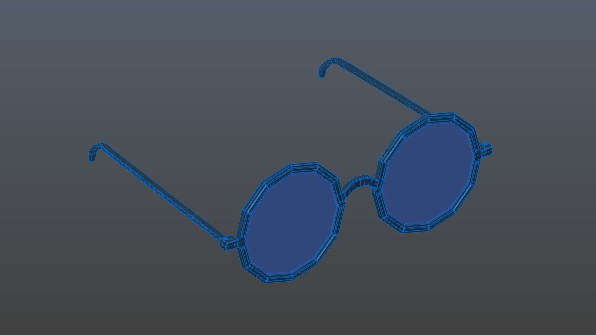 Low poly spectacles 2 Low-poly 3D model_11