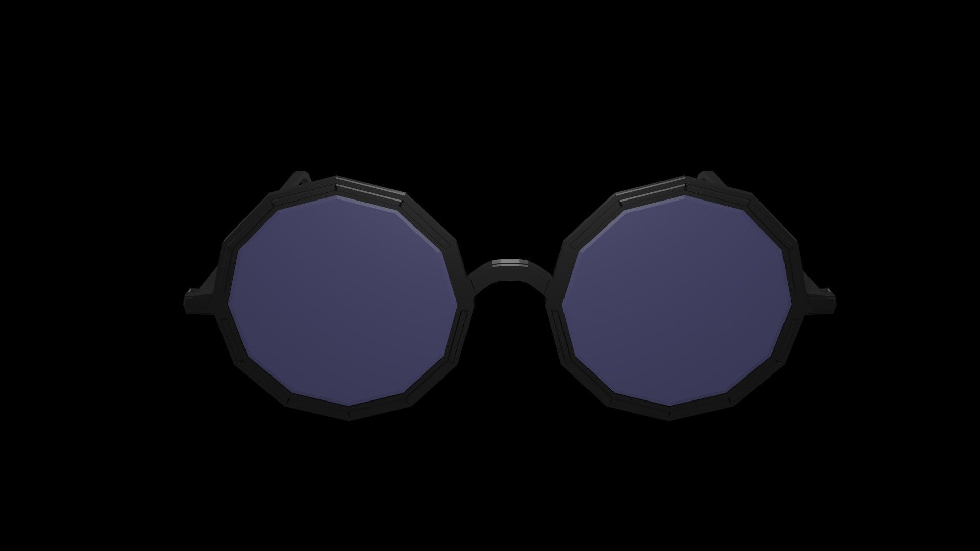Low poly spectacles 2 Low-poly 3D model_1