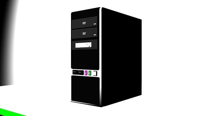 Computer desktop 3D model
