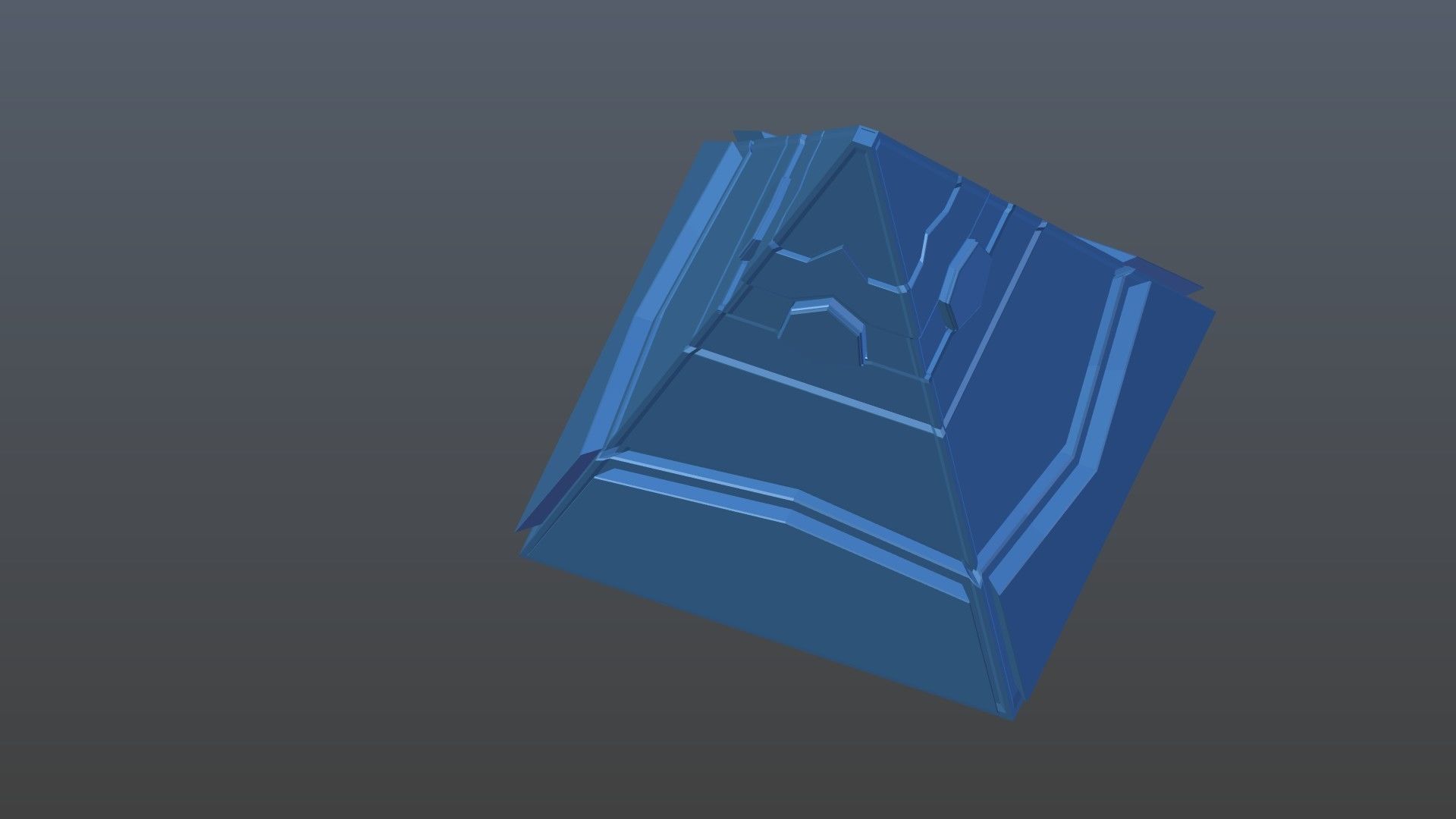 Low poly futuristic pyramid Low-poly 3D model_8