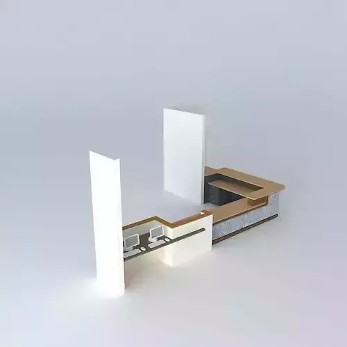 Reception Desk for School Free 3D model