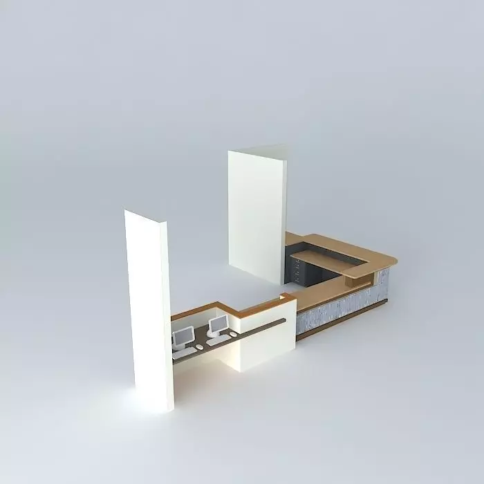 Reception Desk for School Free 3D model