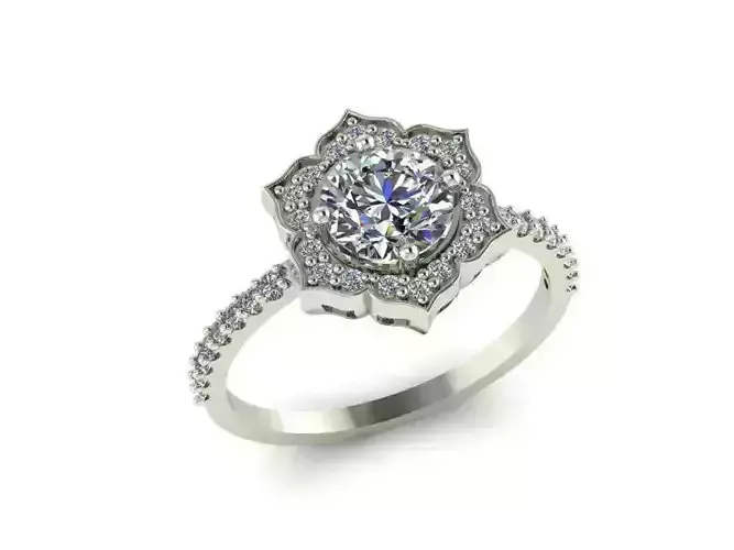 halo ring flower design