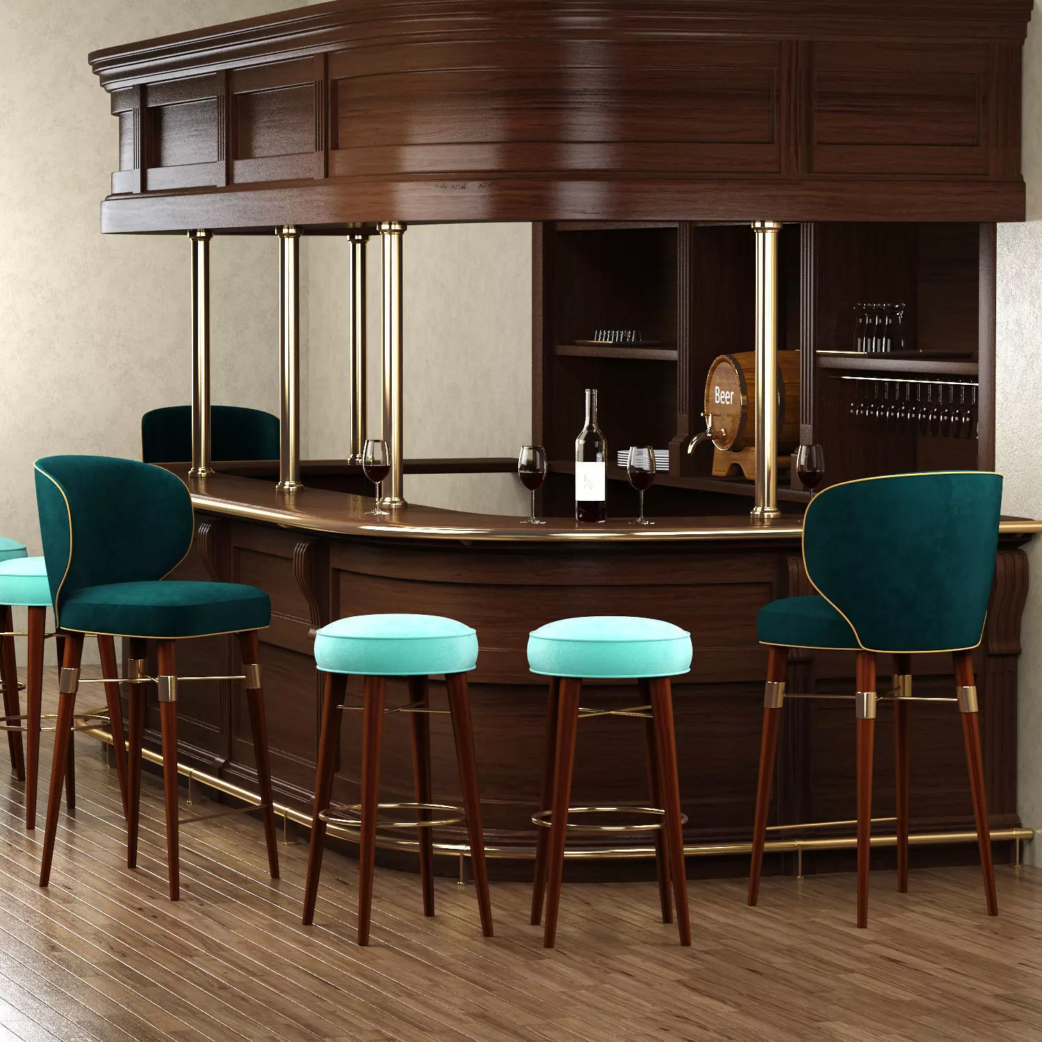 Bar set by Ottiu 3D model_0