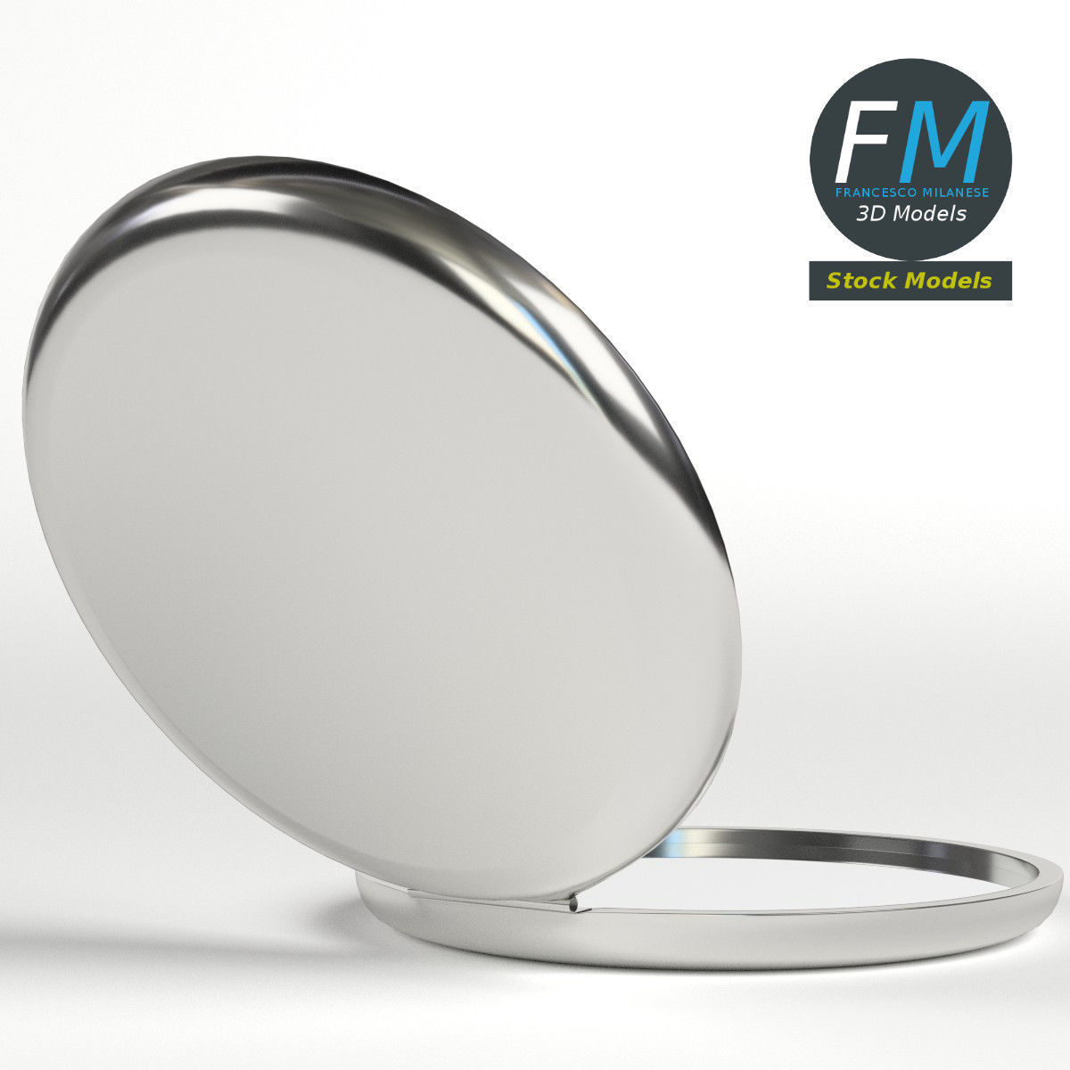 Makeup Pocket Mirror 3D model_4