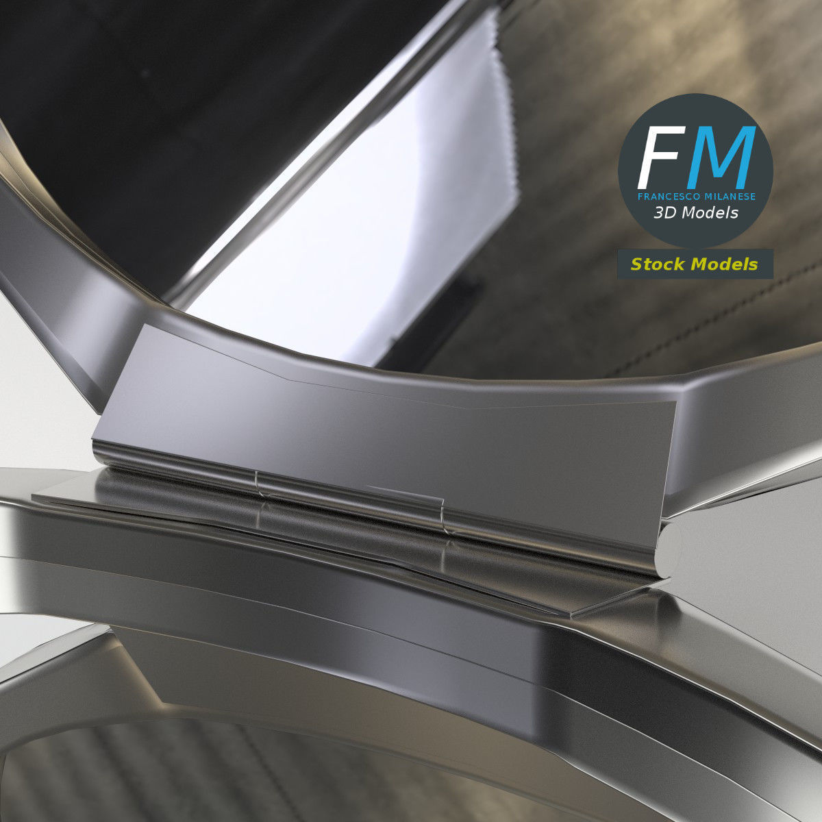 Makeup Pocket Mirror 3D model_5