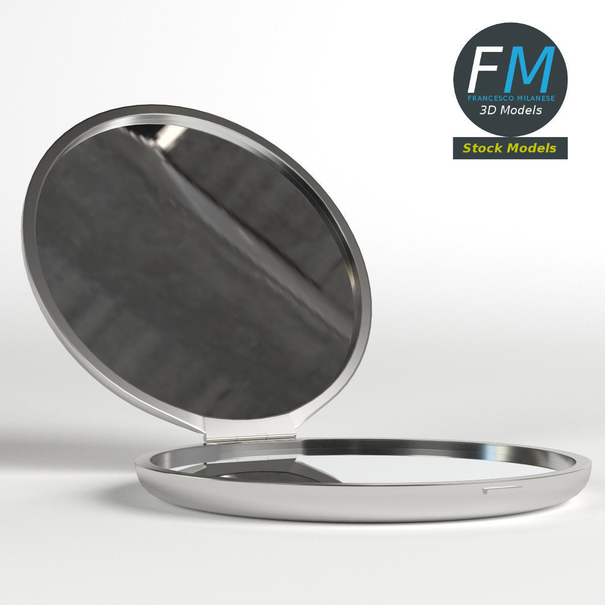 Makeup Pocket Mirror 3D model_3