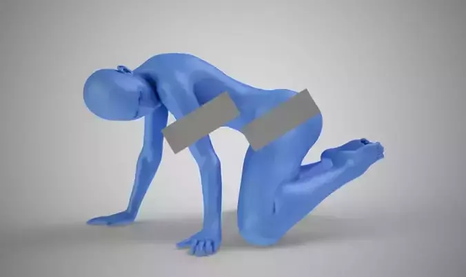 Ingenuous human body with stripe