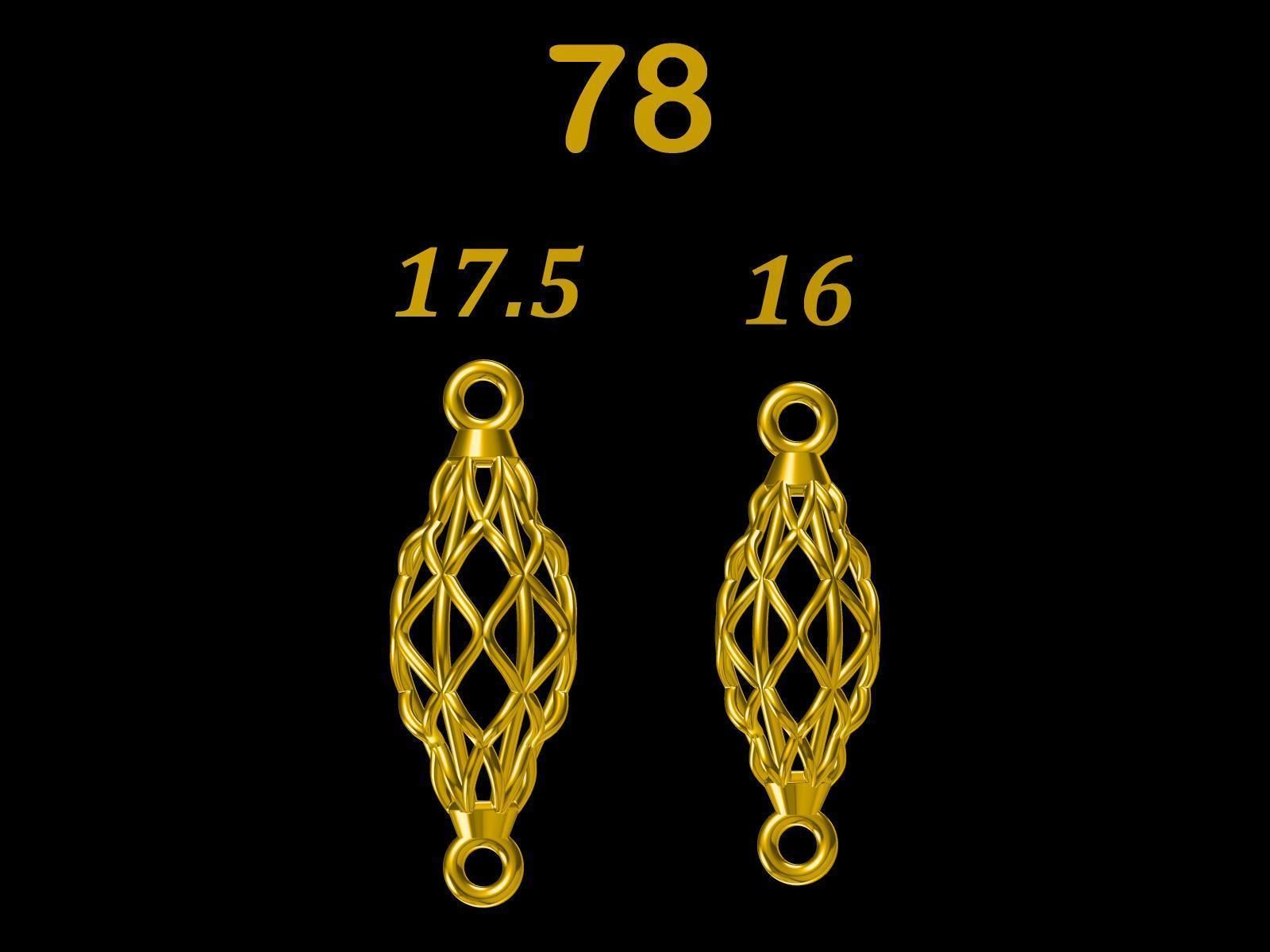 Collection of 75  Chain accessory Para Balls  Studded and Plain 3D print model_54