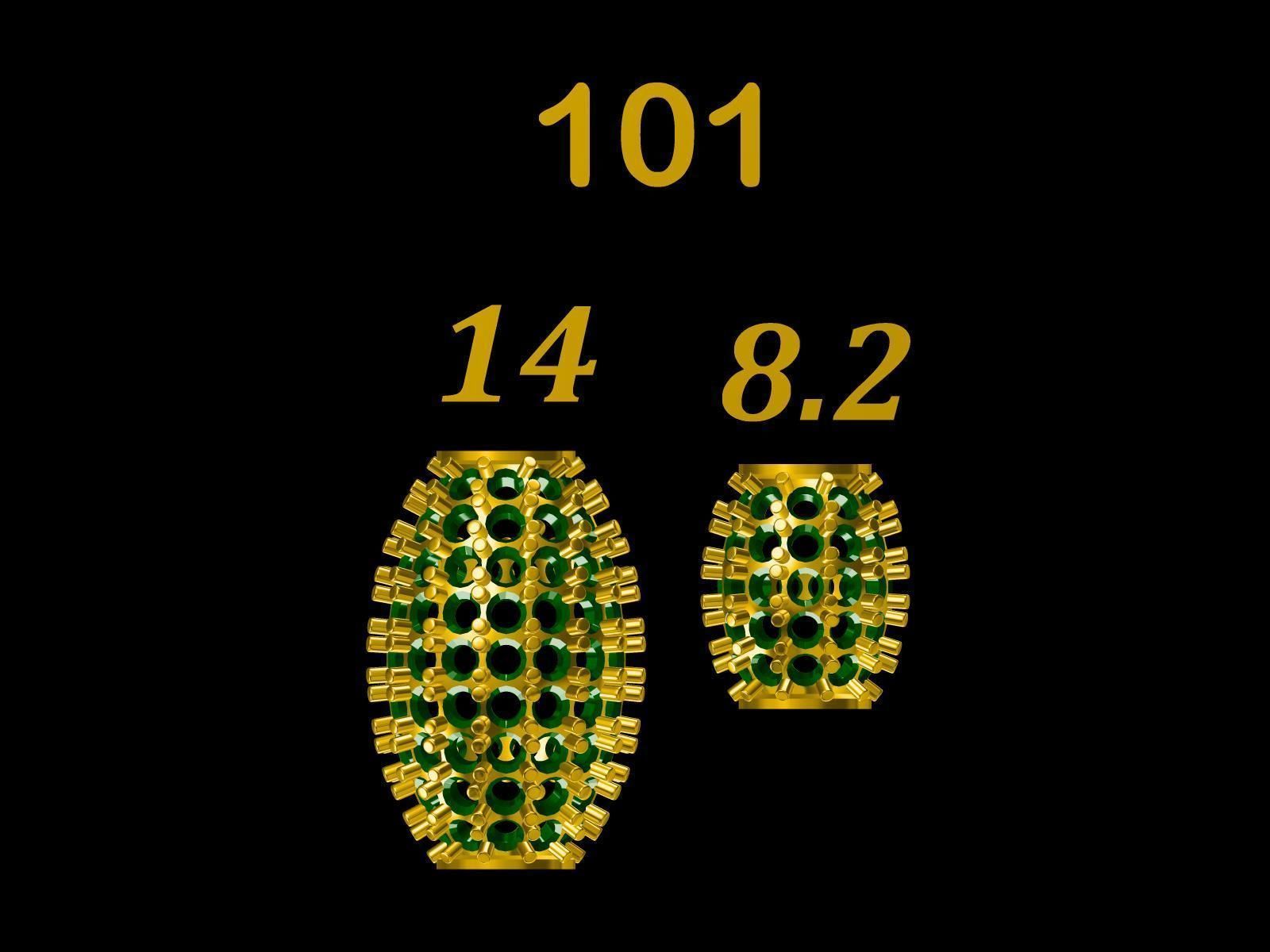 Collection of 75  Chain accessory Para Balls  Studded and Plain 3D print model_2