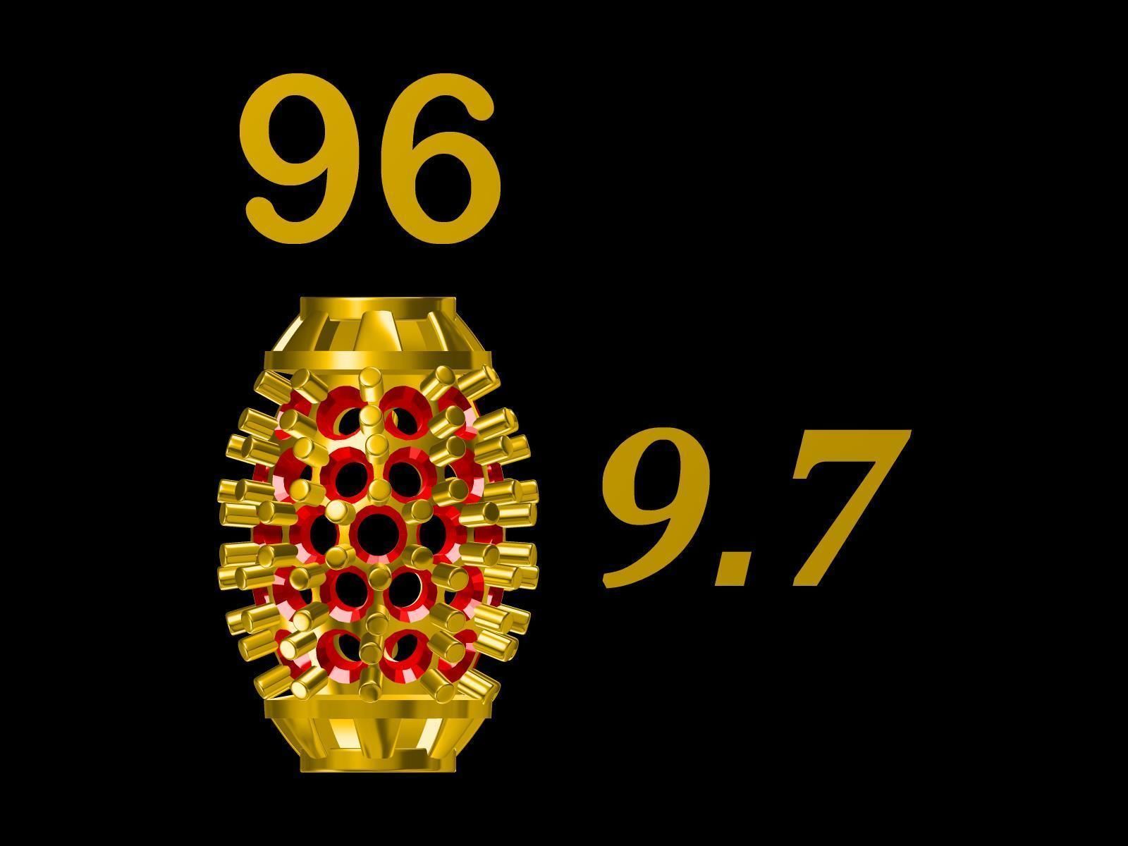 Collection of 75  Chain accessory Para Balls  Studded and Plain 3D print model_72