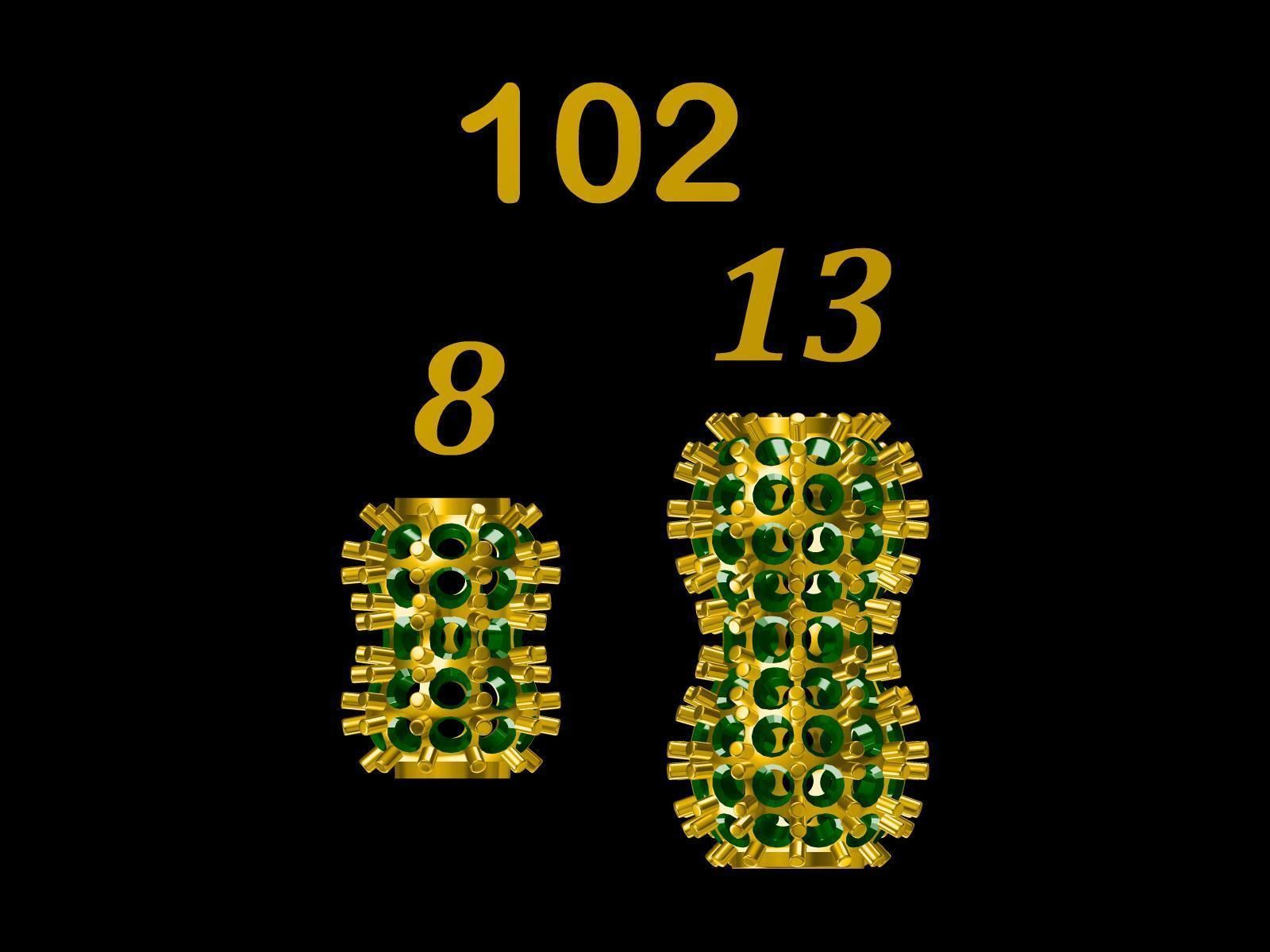 Collection of 75  Chain accessory Para Balls  Studded and Plain 3D print model_3