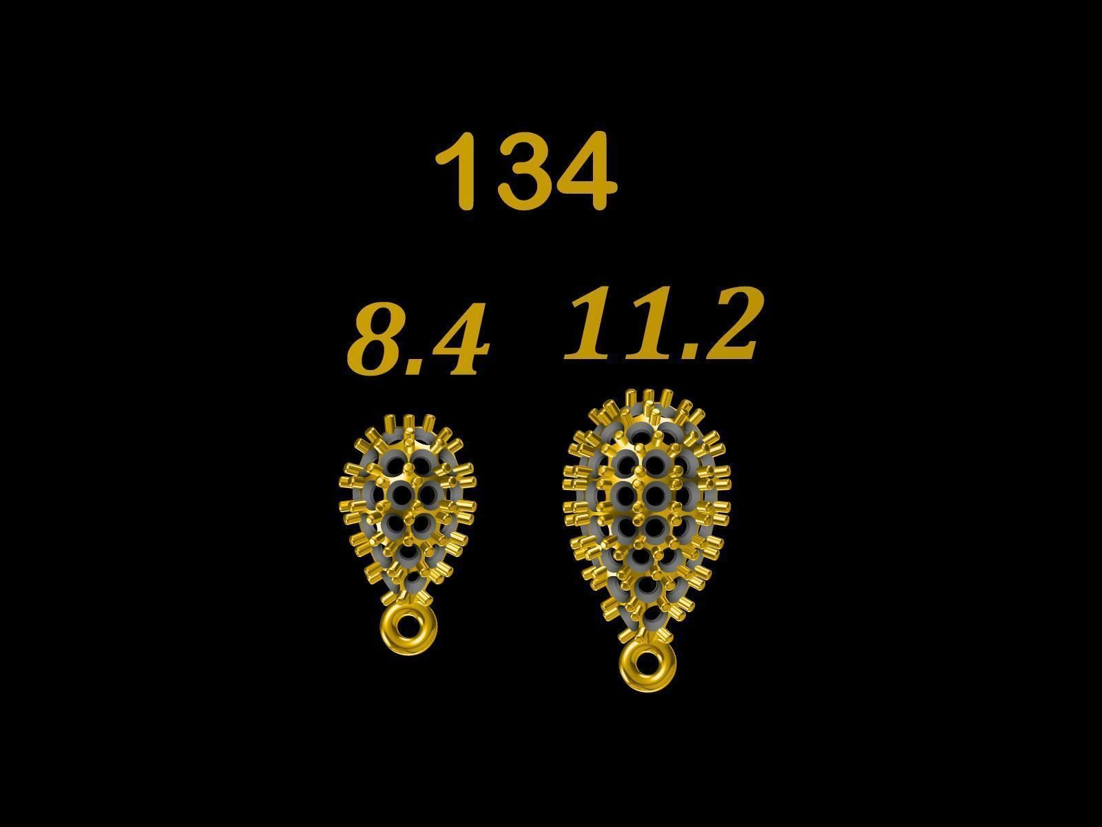 Collection of 75  Chain accessory Para Balls  Studded and Plain 3D print model_35