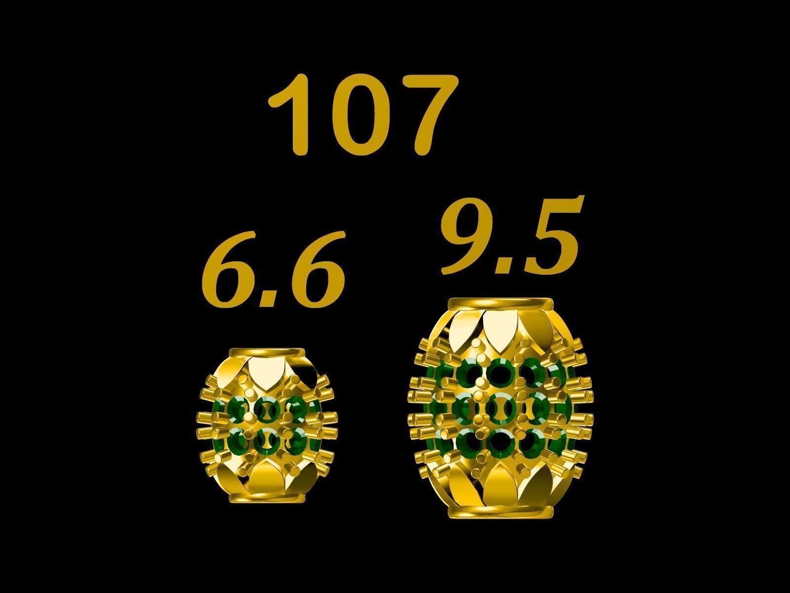 Collection of 75  Chain accessory Para Balls  Studded and Plain 3D print model_8