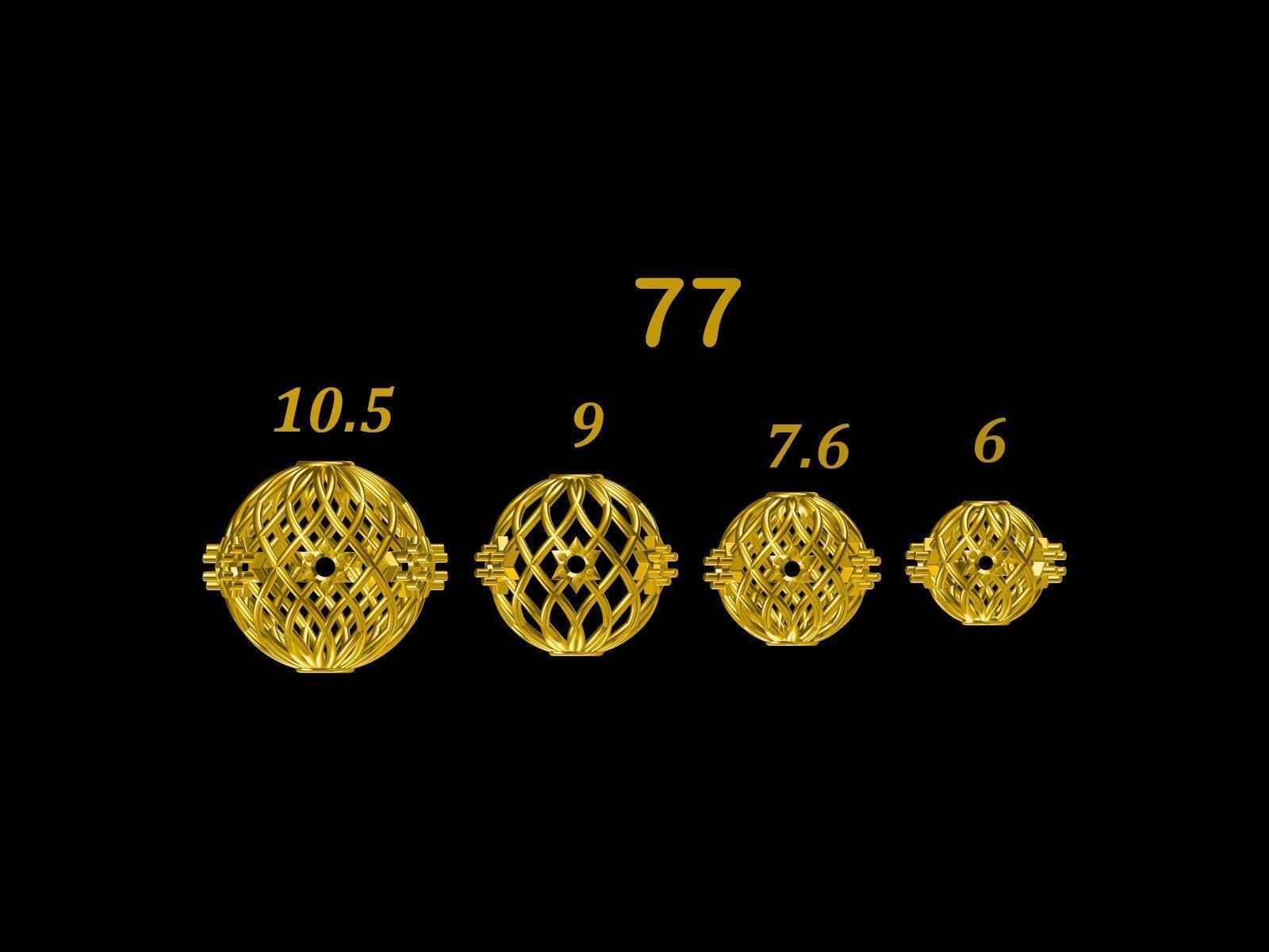 Collection of 75  Chain accessory Para Balls  Studded and Plain 3D print model_53