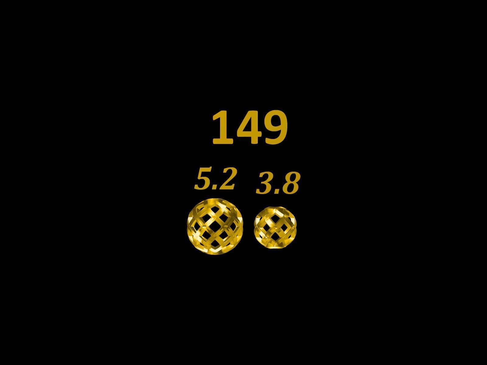 Collection of 75  Chain accessory Para Balls  Studded and Plain 3D print model_50