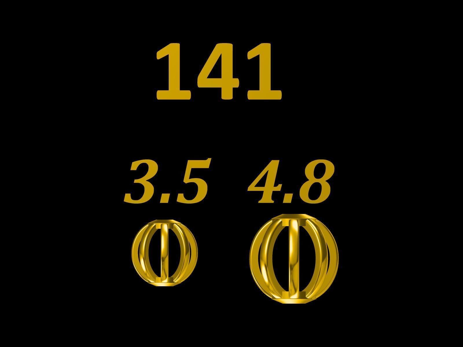 Collection of 75  Chain accessory Para Balls  Studded and Plain 3D print model_42