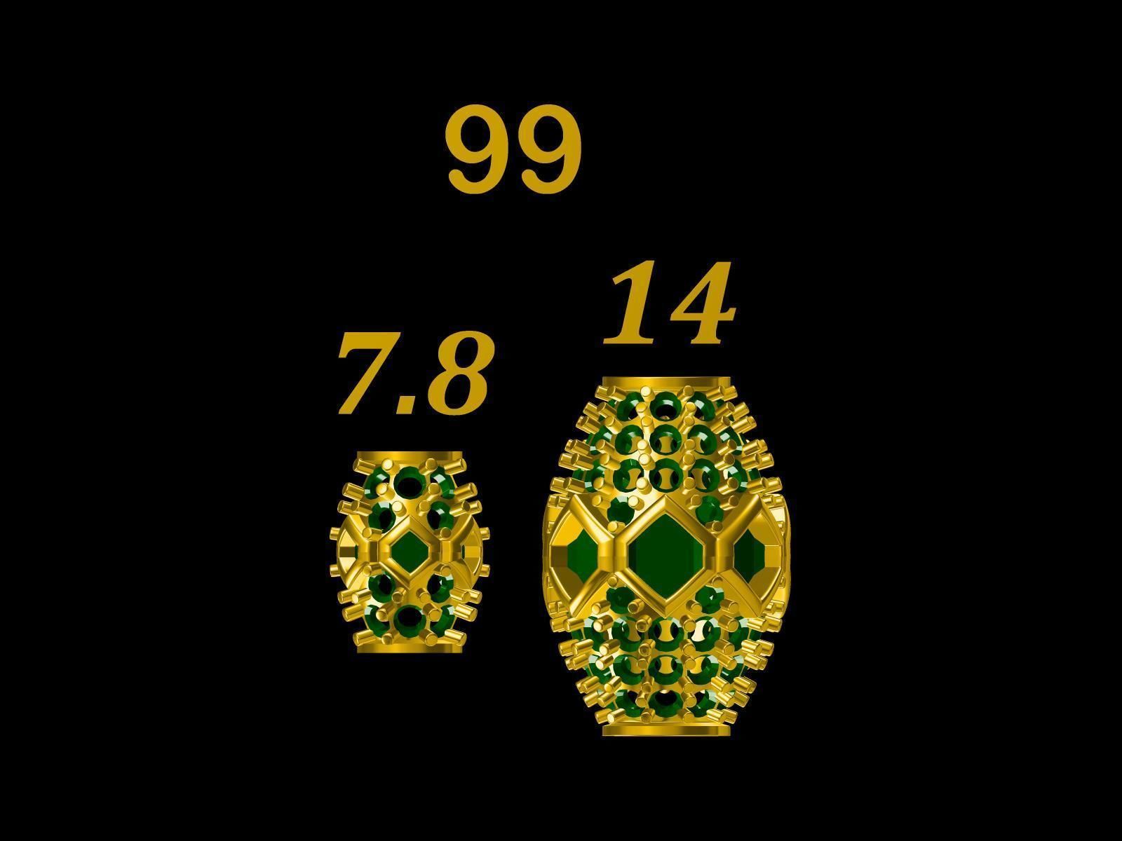 Collection of 75  Chain accessory Para Balls  Studded and Plain 3D print model_75