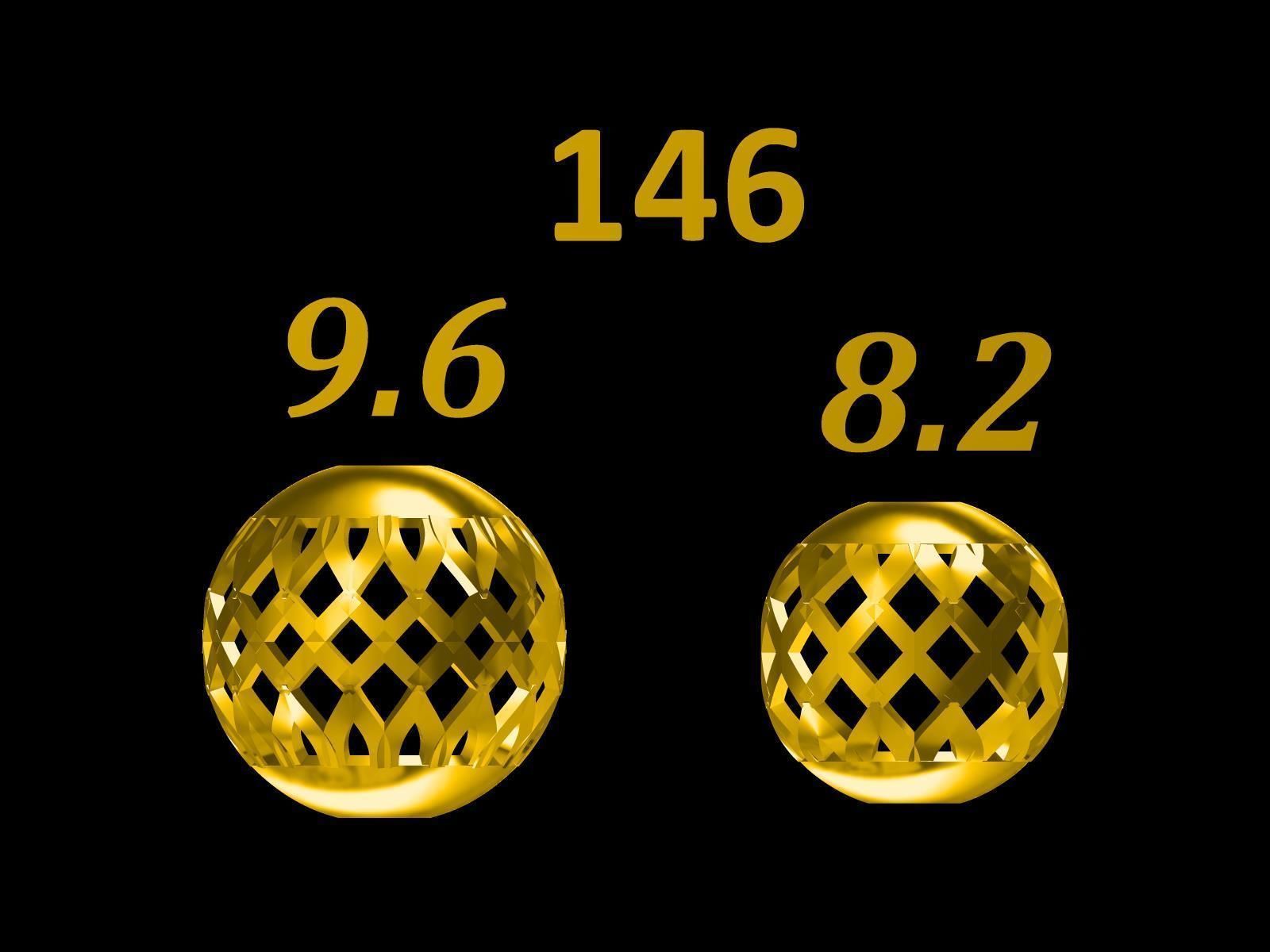 Collection of 75  Chain accessory Para Balls  Studded and Plain 3D print model_47