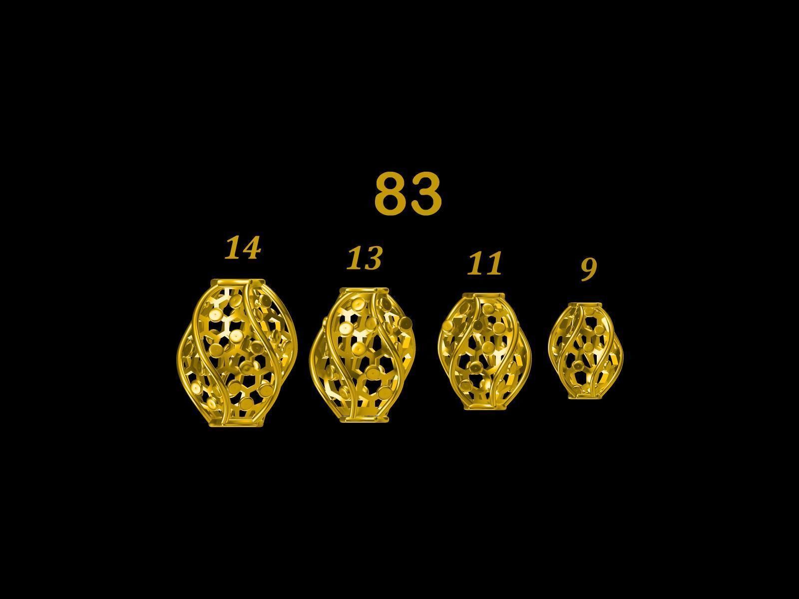 Collection of 75  Chain accessory Para Balls  Studded and Plain 3D print model_59