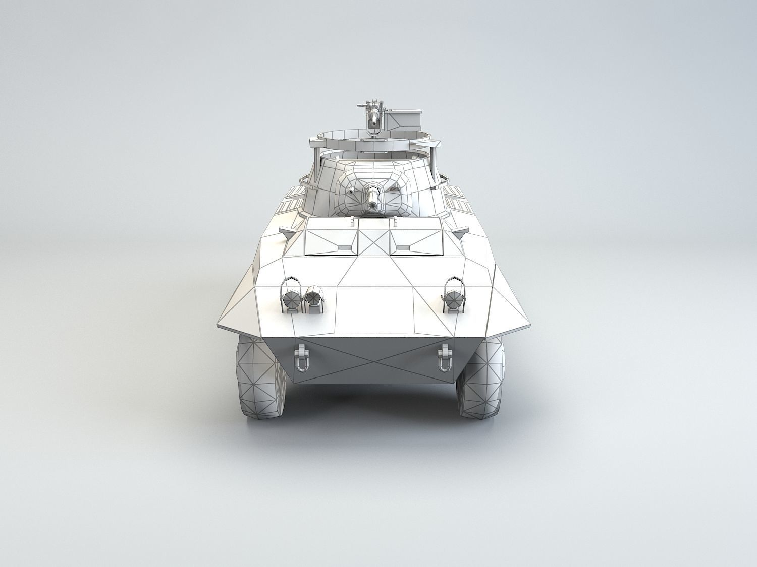 Low Poly M8 Greyhound armored car Low-poly 3D model_9